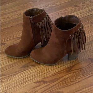 Fringe booties